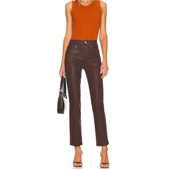 🆕 FRAME Le Sylvie Coated Jeans - Picture 5 of 9